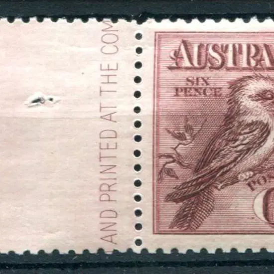 1914 6d engraved kookaburra. MUH with left part ...