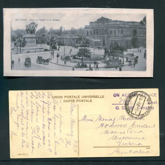 1915 "Place d'Opera et le Theatre" titled incoming ...