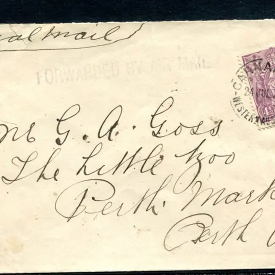 1928 (24th July) Airmail cover from Carnarvon to ...