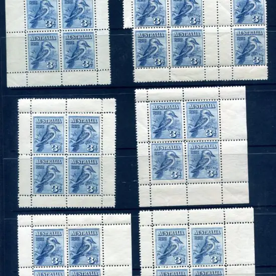 1928 Kookaburra Exhibition Miniature Sheets x 6 ...