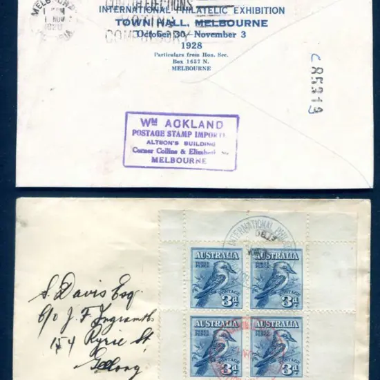 1928 (1st Nov) 3d kookaburra Miniature Sheet on ...