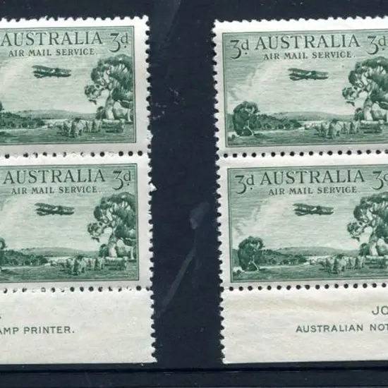 1929 3d Airmail in both types A & B John Ash ...