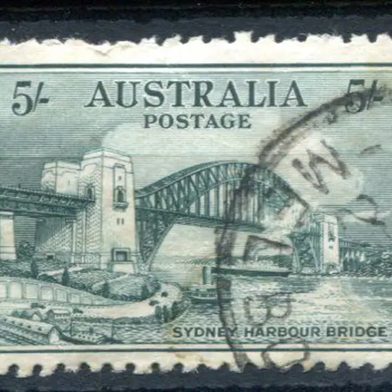 1932 5/- Sydney Harbour Bridge commercially used ...