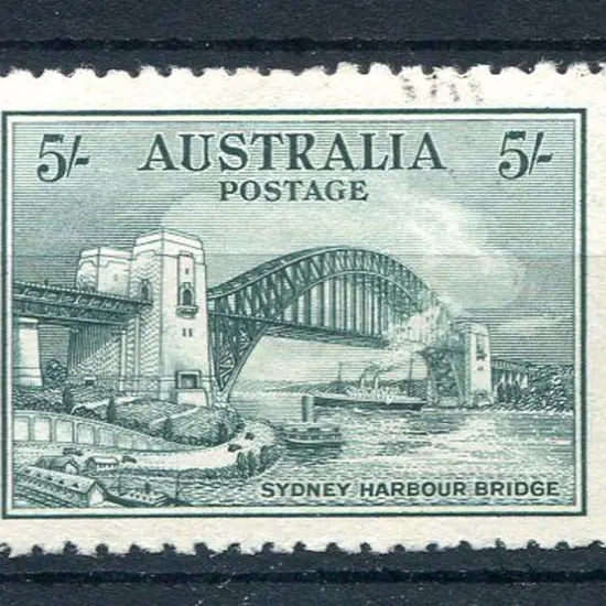 1932 5/- Sydney Harbour Bridge. CTO without gum & ...