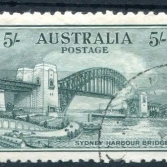 1932 5/- Sydney Harbour Bridge. CTO without gum. ...