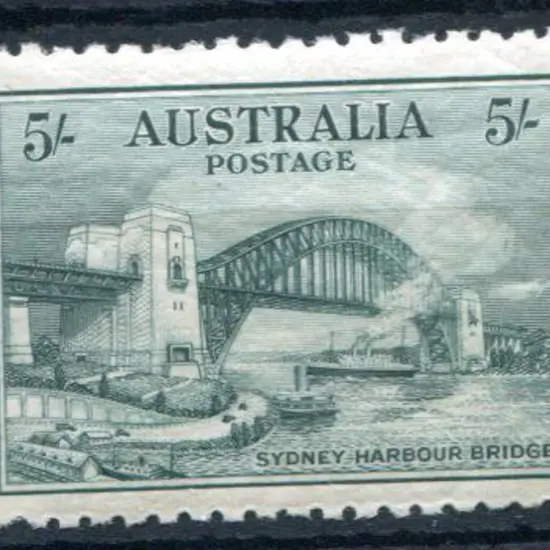 1932 5/- Sydney Harbour Bridge. MLH with even gum ...