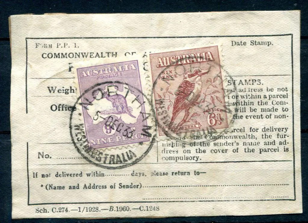 1933 (5th Dec) "Parcels Post Form P.P. 1 with ... Image 1++
