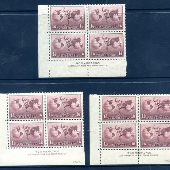 1937/48 1/6d Hermes set of 3 printings all in ...