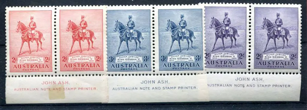 1935 Silver Jubilee set of 3 in John Ash imprint ... Image 1++