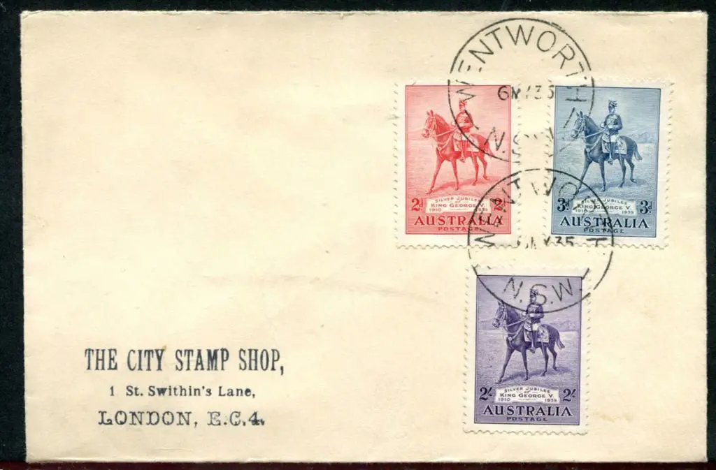 1935 (6th May) Silver Jubilee set of 3 tied by ... Image 1++