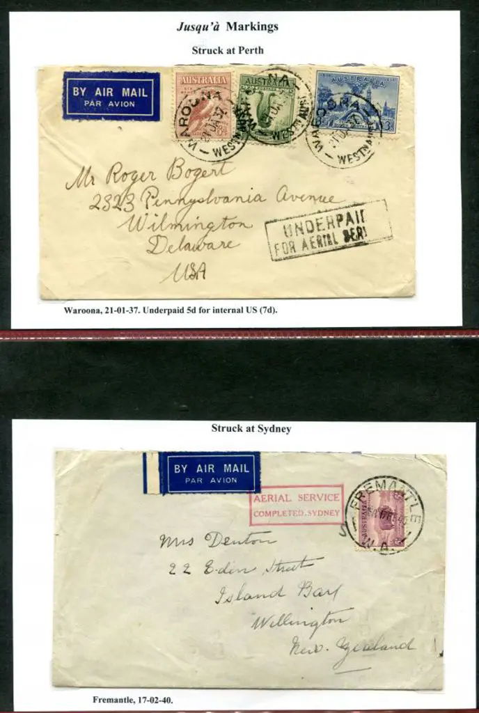 1937 (21st Jan) Waroona WA to USA with 1932 1/- ... Image 1++
