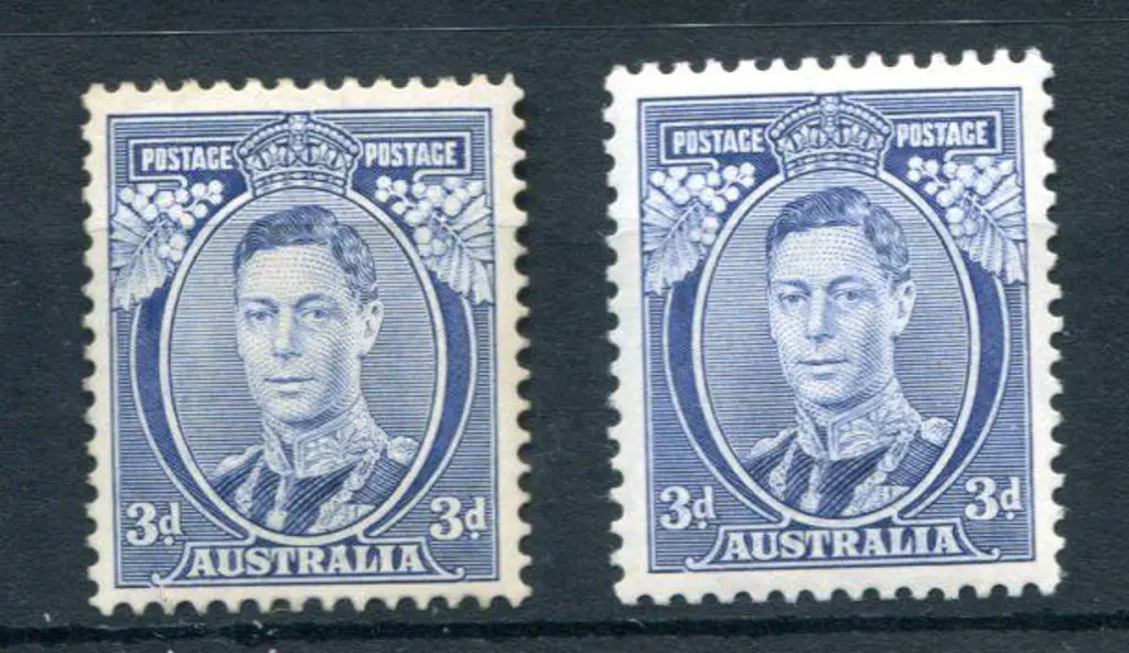1937/41 3d blue KGVI, Die IA. MUH & MLH examples. ... Image 1++