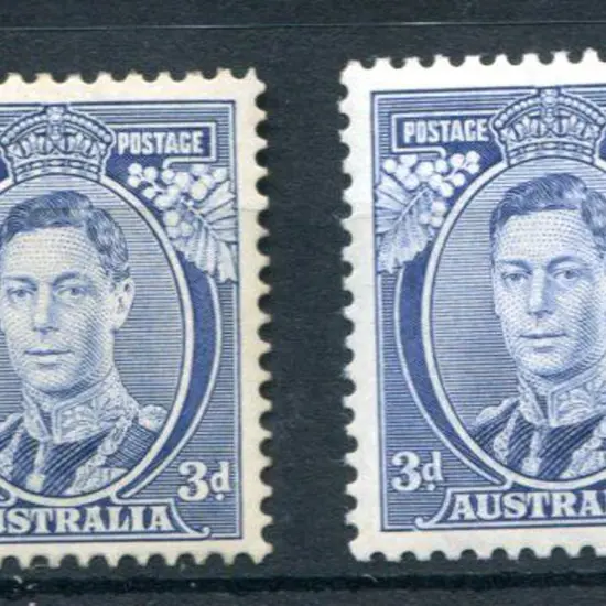 1937/41 3d blue KGVI, Die IA. MUH & MLH examples. ...