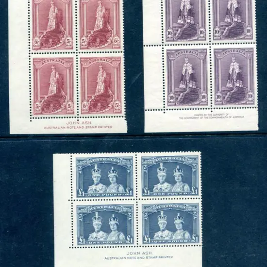 1937/48 5/- & £1 Robes on thick paper in corner ...