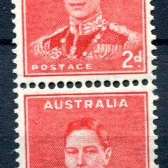 1938/41 2d scarlet KGVI coil pair. Fine MUH. ACSC ...