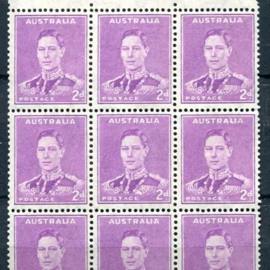 1941 2d bright purple KGVI with "medal flaw" in ...