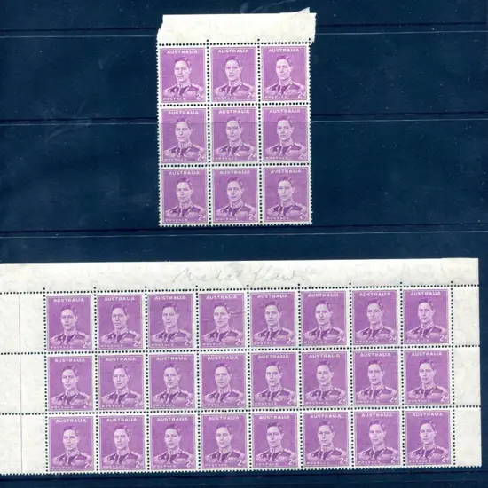 1941 2d bright purple KGVI with "medal flaw" in ...