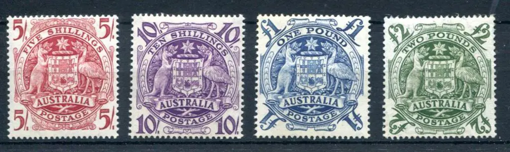 1949/50 Arms set of 4 to £2. Fine MLH, £2 with ... Image 1++