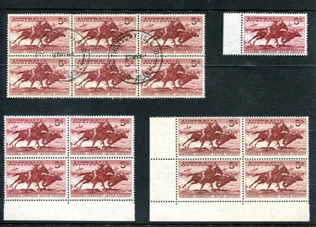 1961/64 5/- Cattle on cream & intermediate papers ... Image 1++