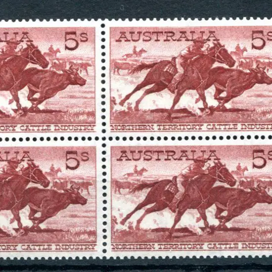 1959/64 5/- Cattleman on white paper in MUH ...