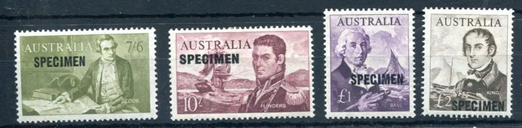 1963/64 Navigators ovptd "SPECIMEN" set of 4 with ... Image 1++