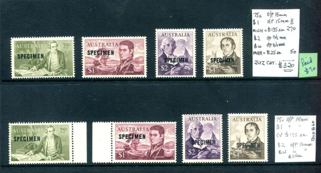 1966 Navigators ovptd "SPECIMEN" sets of 4 x 2. ... Image 1++