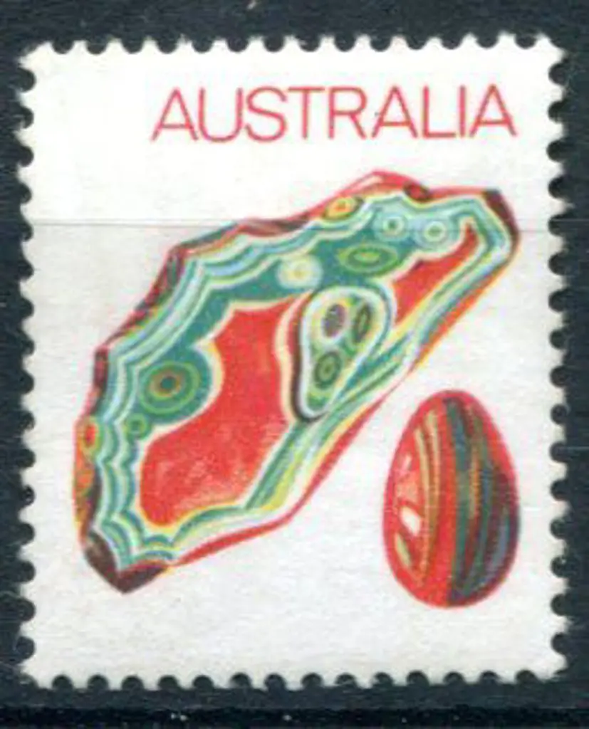 1973 7c Agate with black omitted resulting in "7c" ... Image 1++