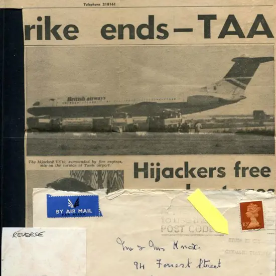1974 (25th Nov) London to Perth Airmail env ...