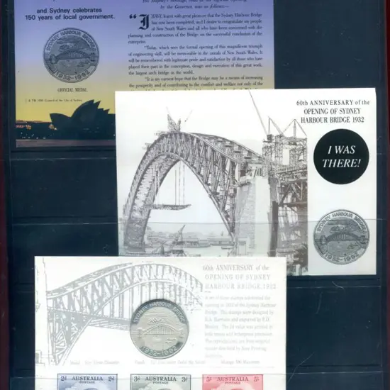 1992 60th Anniv Sydney Harbour Bridge Replica Card ...