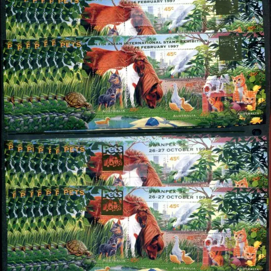 1996 Pets M/S's ovptd “Hong Kong International ...