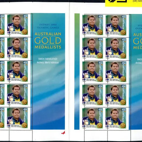 2000 45c Olympic Gold Medallist, "Simon ...