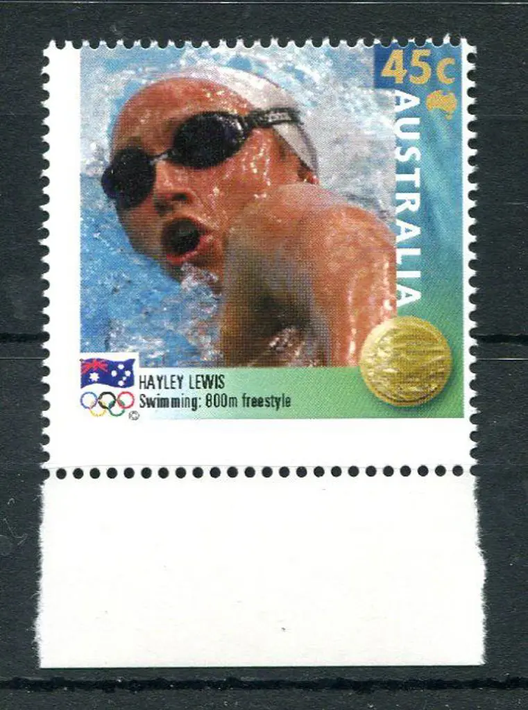 2000 Olympic Gold Medallists 45c essay featuring ... Image 1++