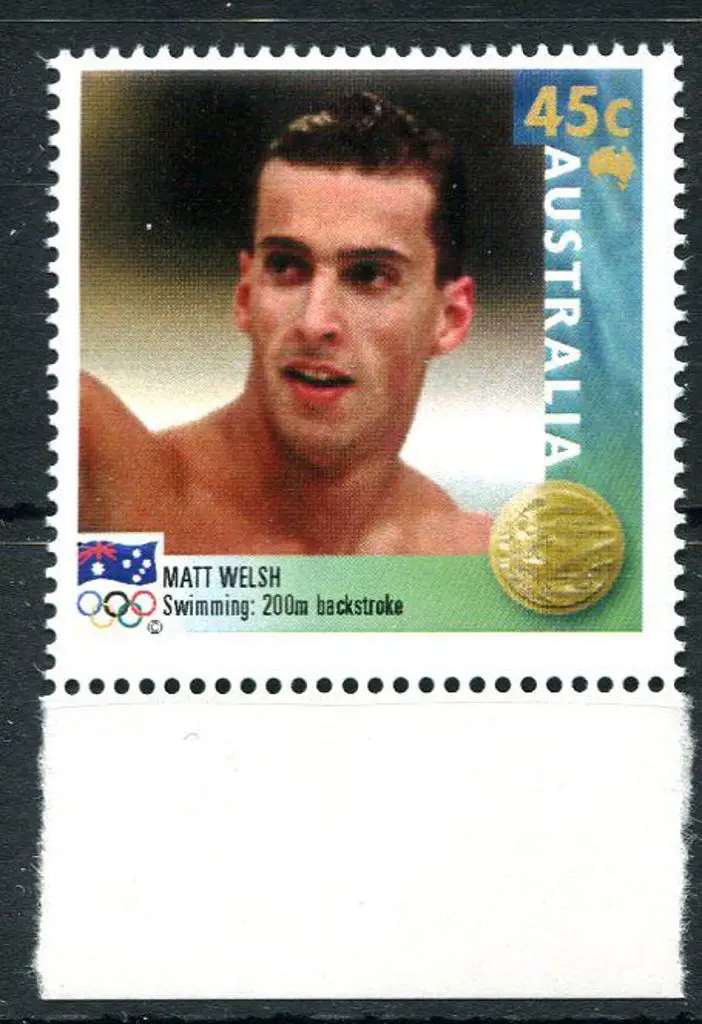 2000 Olympic Gold Medallists 45c essay as above ... Image 1++
