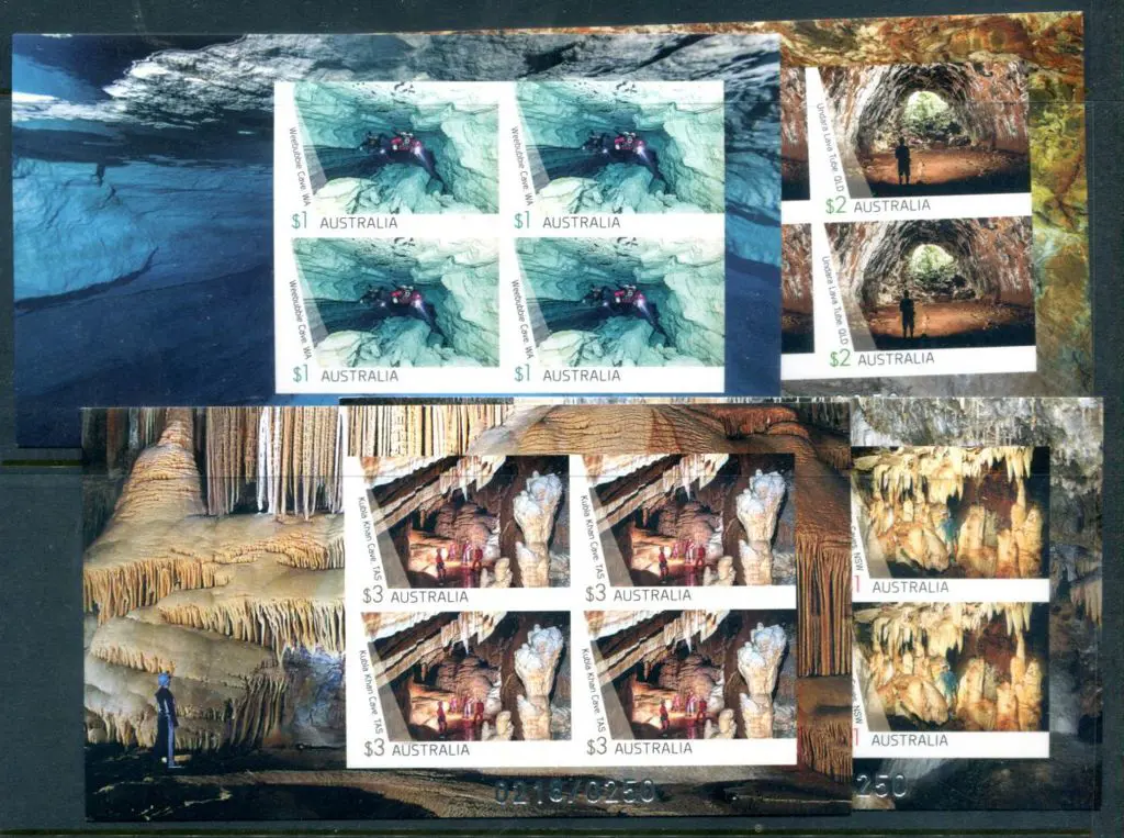 2017 Caves set of 4 imperforate M/S's ex ... Image 1++