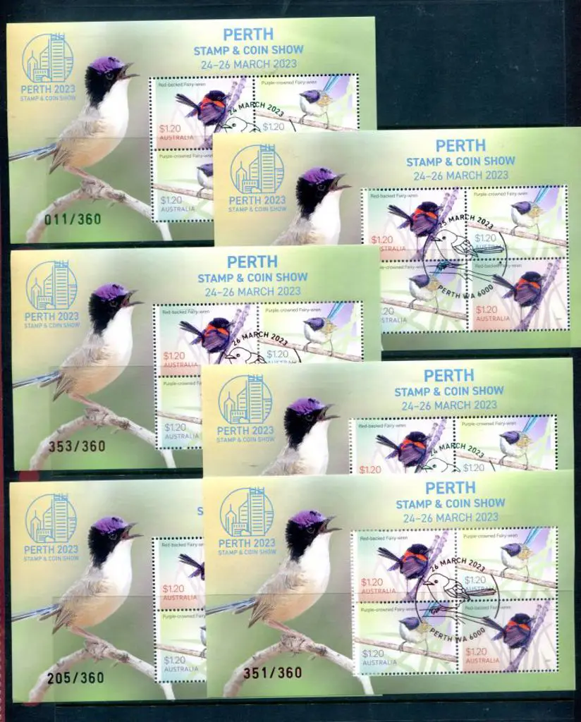 2023 (24th-26th Mar) Perth Stamp & Coin Wren M/S ... Image 1++