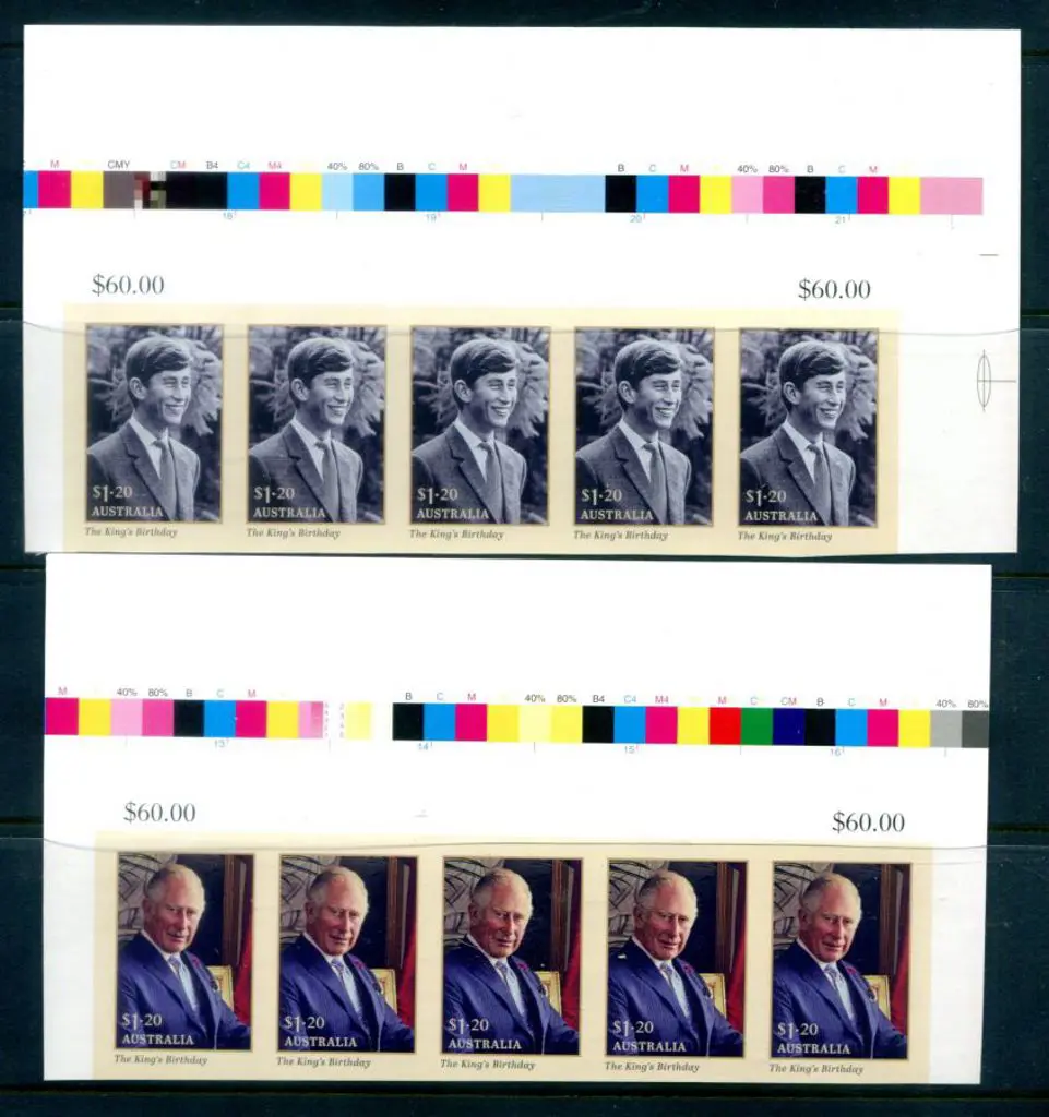 2023 $1.20 Kings Charles B'day pair totally ... Image 1++