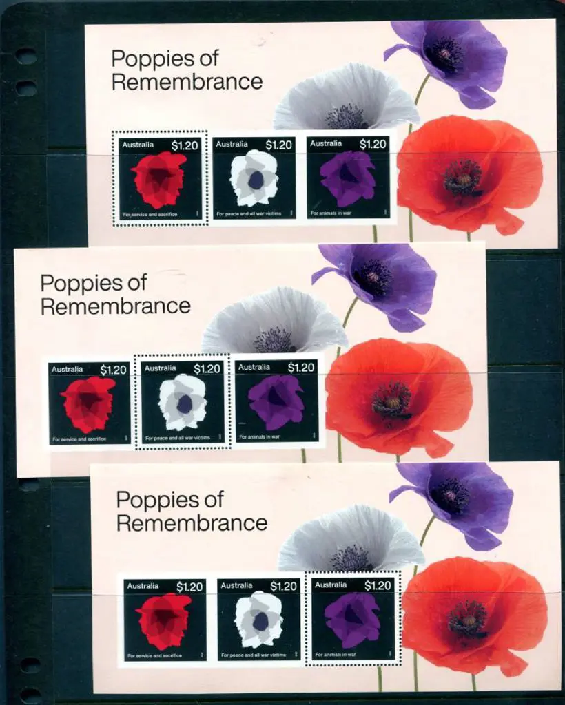 2023 "Poppies of Remembrance" set of 3 ... Image 1++