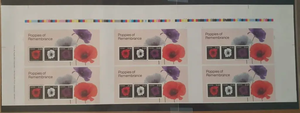 2023 "Poppies of Remembrance" complete strip of 3 ... Image 1++