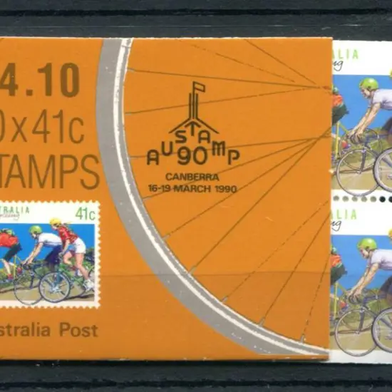 1989 $4.10 Cycling with "AUSTAMP 90 Canberra 16-19 ...