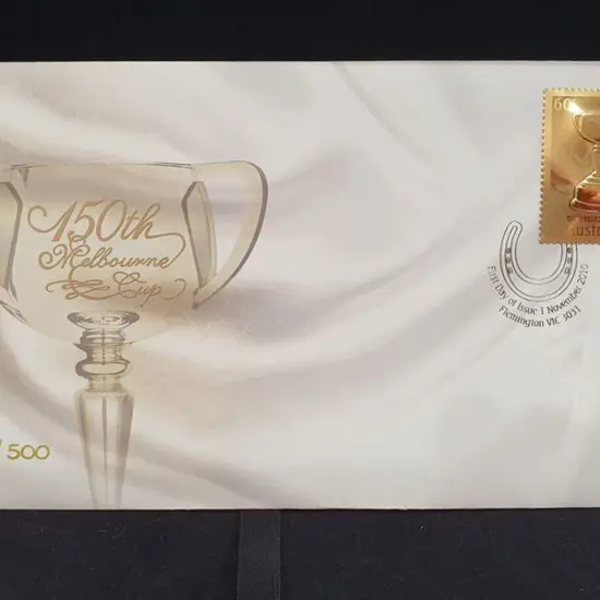 2010 60c 150th Anniv. Melbourne Cup gold stamp on ...