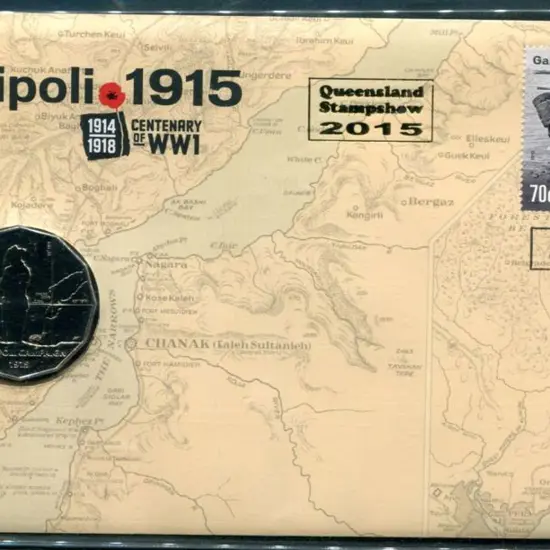 2015 (14th Apr) 1915 Cent of WWI - Gallipoli 50c ...