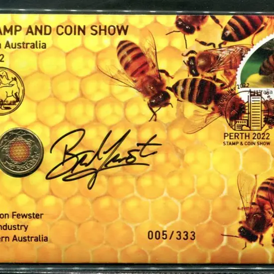 2022 (2nd Oct) $2 coloured Bee coin in Perth Stamp ...
