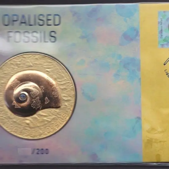2020 (2nd Nov) Opalised Fossils with medallion ...