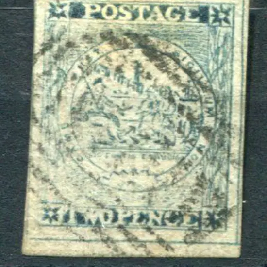 1856 2d Prussian blue Sydney View "worn ...