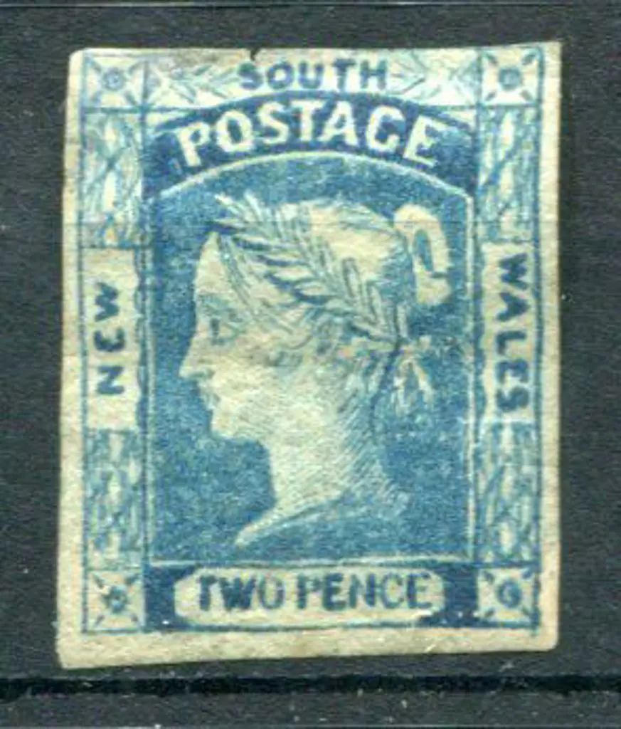 1854 2d Prussian blue with 3 broad margins, ... Image 1++