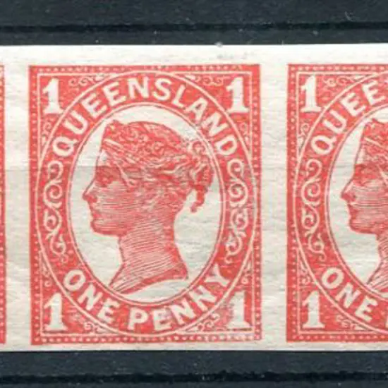 1907/11 1d QV with Crown/A wmk in horiz strip of 4 ...
