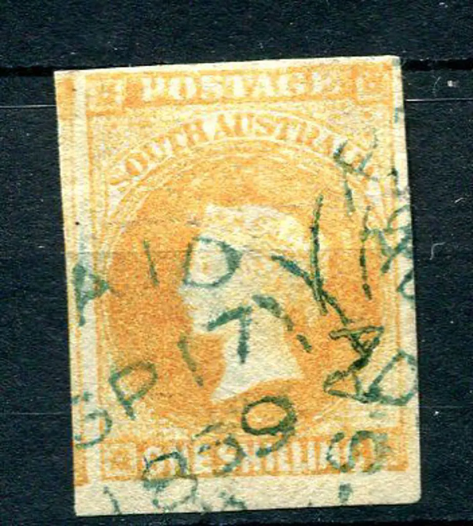 1856/58 1/- orange imperf with generous margins. ... Image 1++