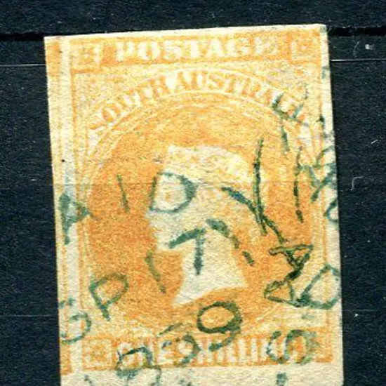 1856/58 1/- orange imperf with generous margins. ...