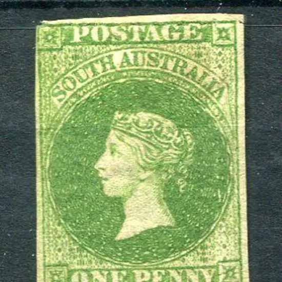 1858/59 1d yellow-green with clear margins, ...