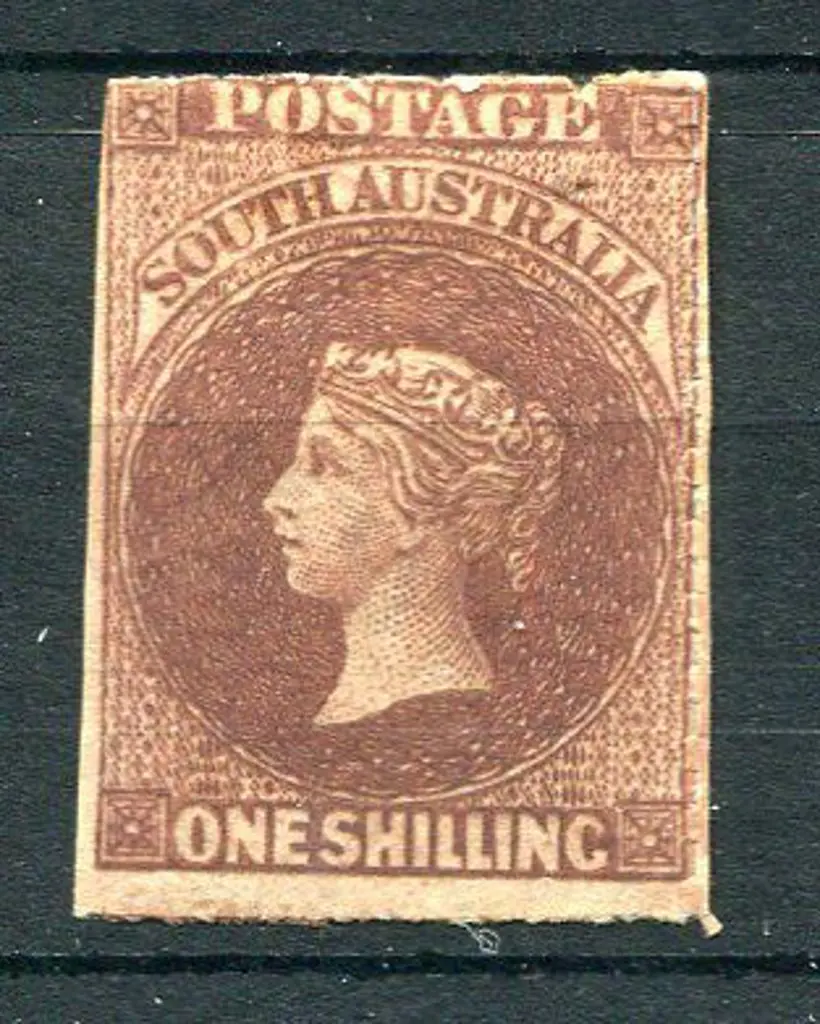 1860/69 1/- lake-brown from second rouletted issue ... Image 1++
